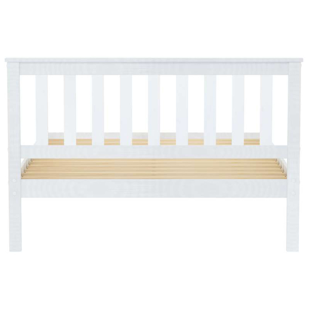 Denver Small Double White Wooden Bed Image 6