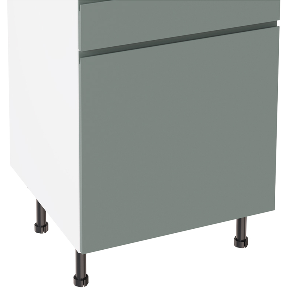 Kitchen Kit J-Pull Sage Green Drawerline Base Cabinet 600mm Image 3