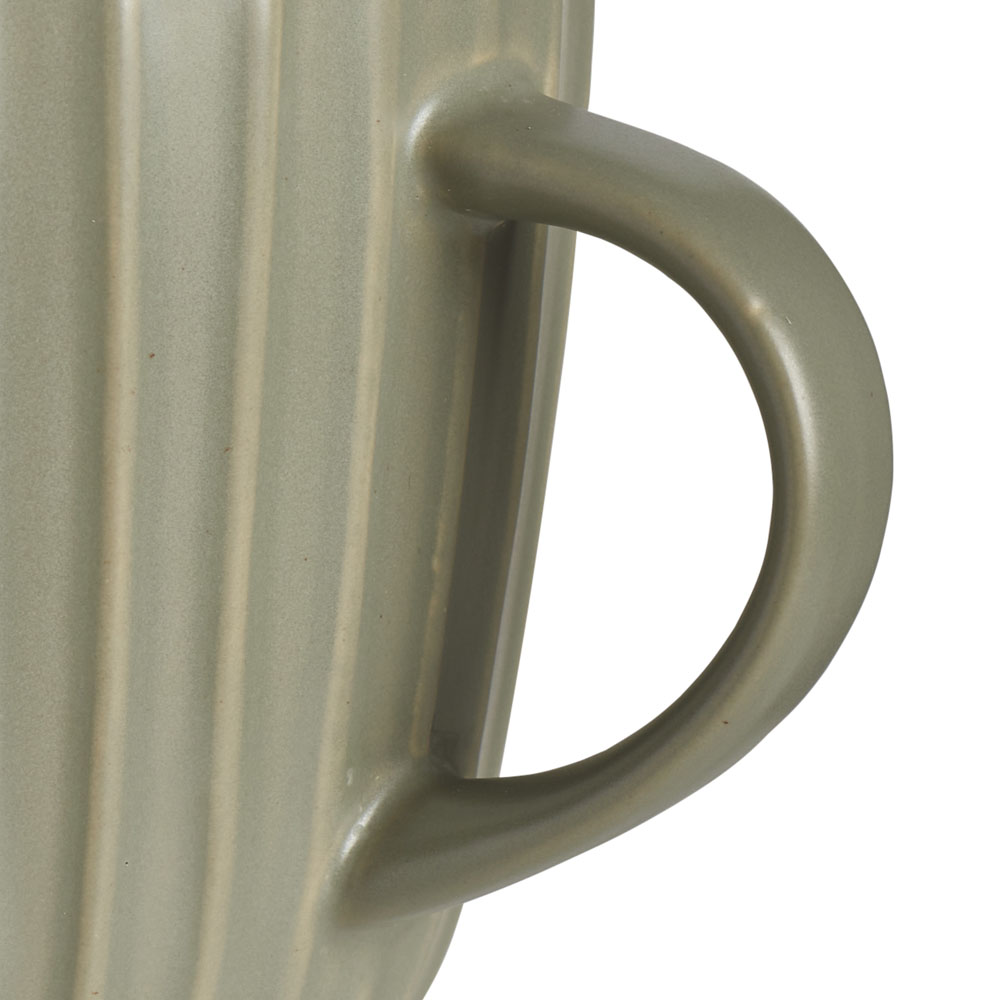 Wilko Sage Green Ribbed Mug Image 3