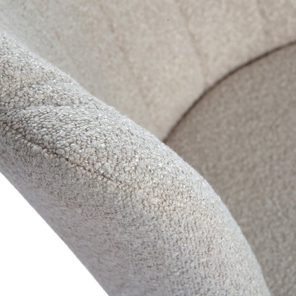 Mini Flora Beige Boucle Accent Chair Image 6