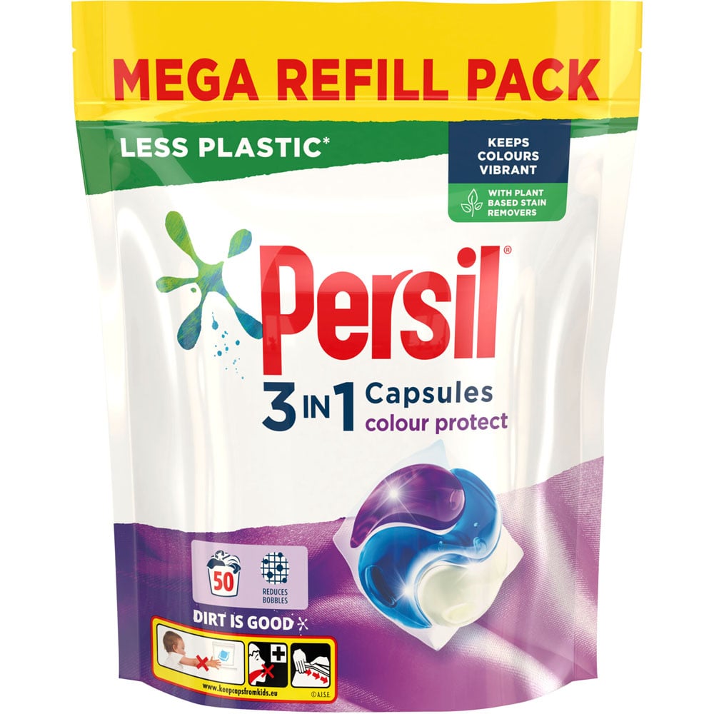 Persil Colour 3 in 1 Laundry Washing Capsules 50 Washes Case of 3 Image 2