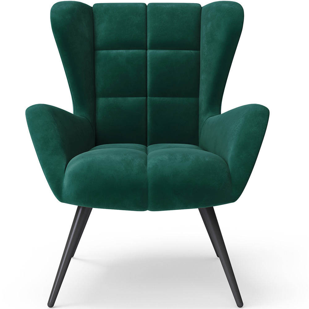Dorel Dalton Green Velvet Accent Chair Image 3