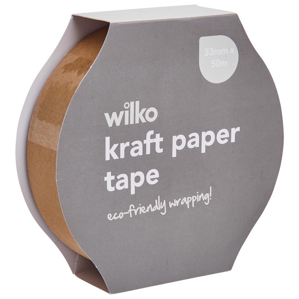 Wilko Kraft Tape 33mm x 50m Image 1