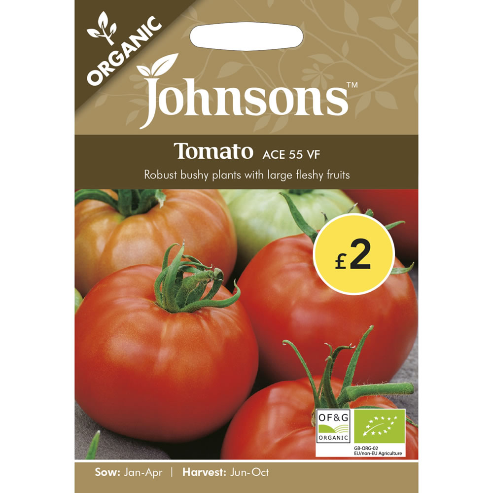 Johnsons Tomato Ace 55 VF Organic Seeds Image 2