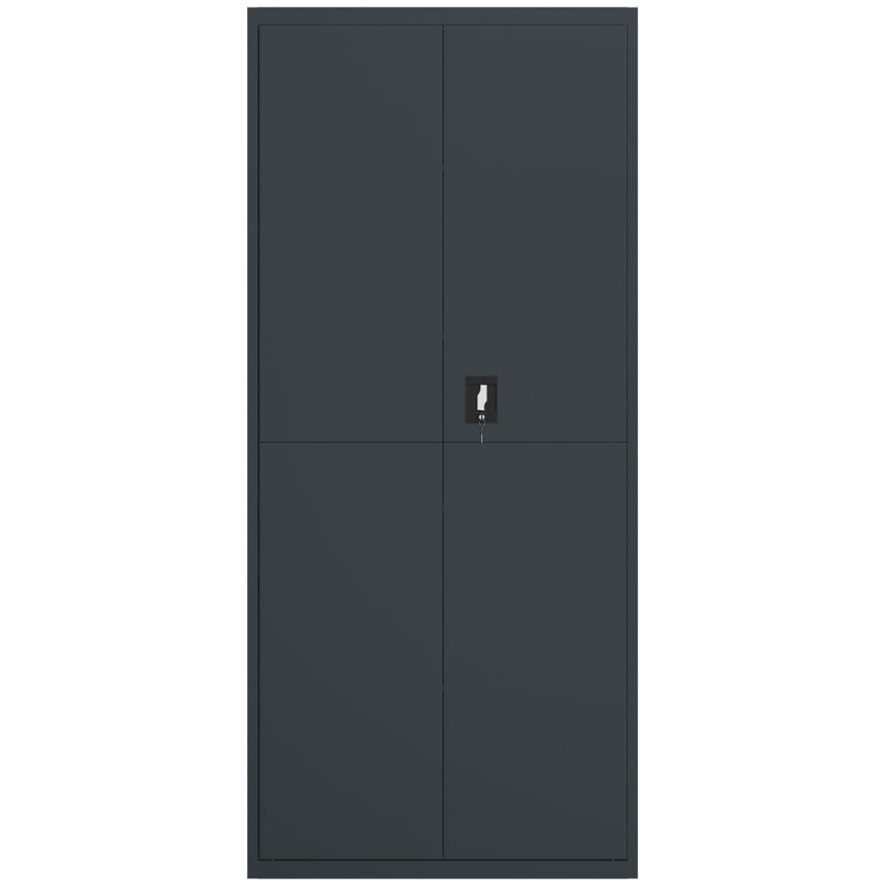 vidaXL 2 Door Anthracite Steel File Cabinet Image 3