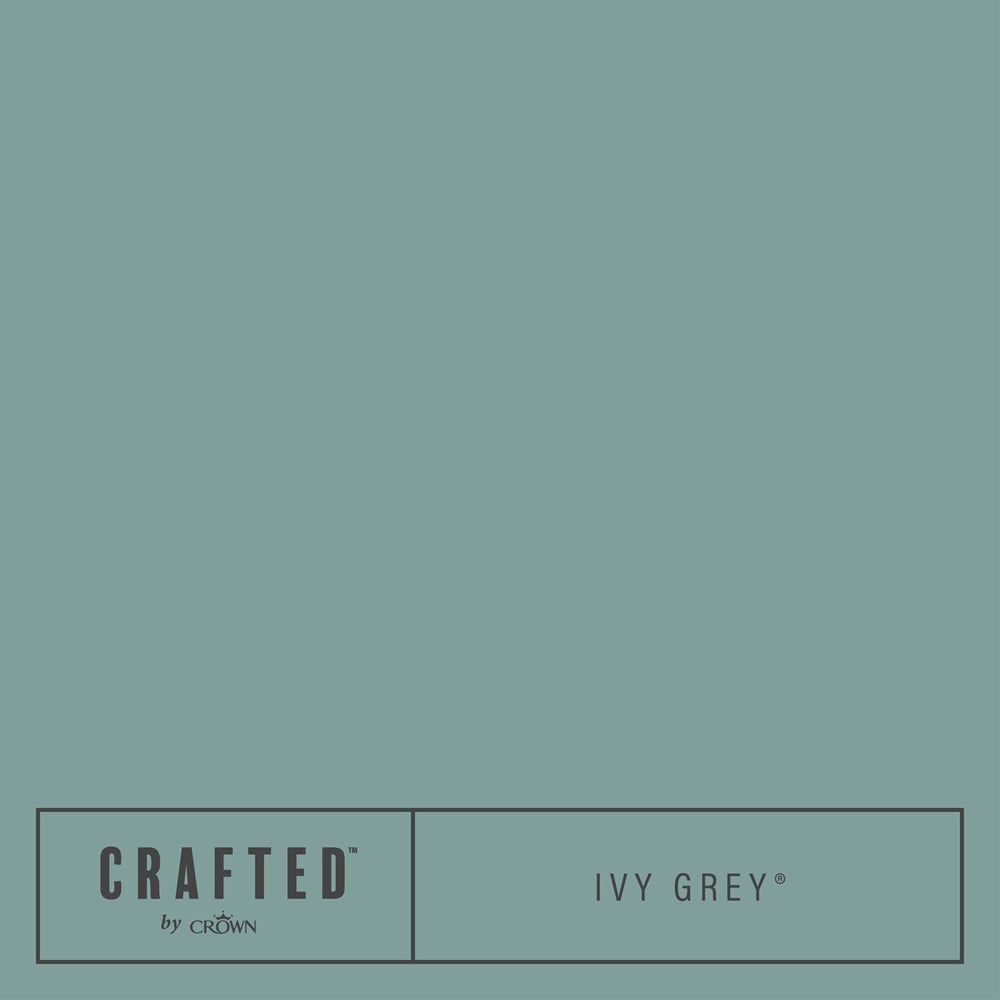 Crown Crafted Walls & Wood Ivy Grey Luxurious Flat Matt Paint 2.5L Image 5