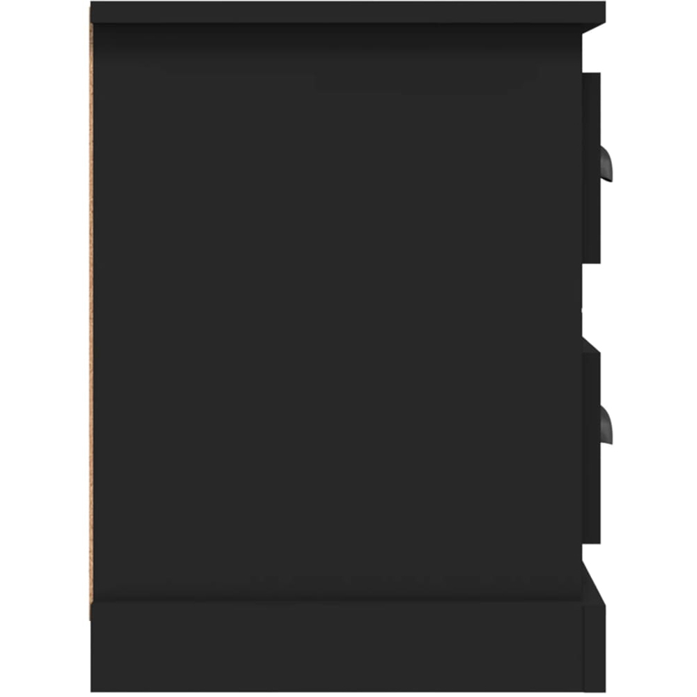 vidaXL 2 Drawer 4 Shelf Black TV Cabinet Image 6