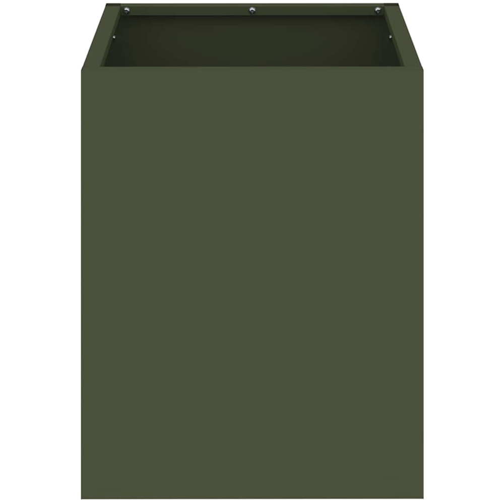 vidaXL Olive Green Cold Rolled Steel Garden Planter 40 x 32 x 32cm Image 4