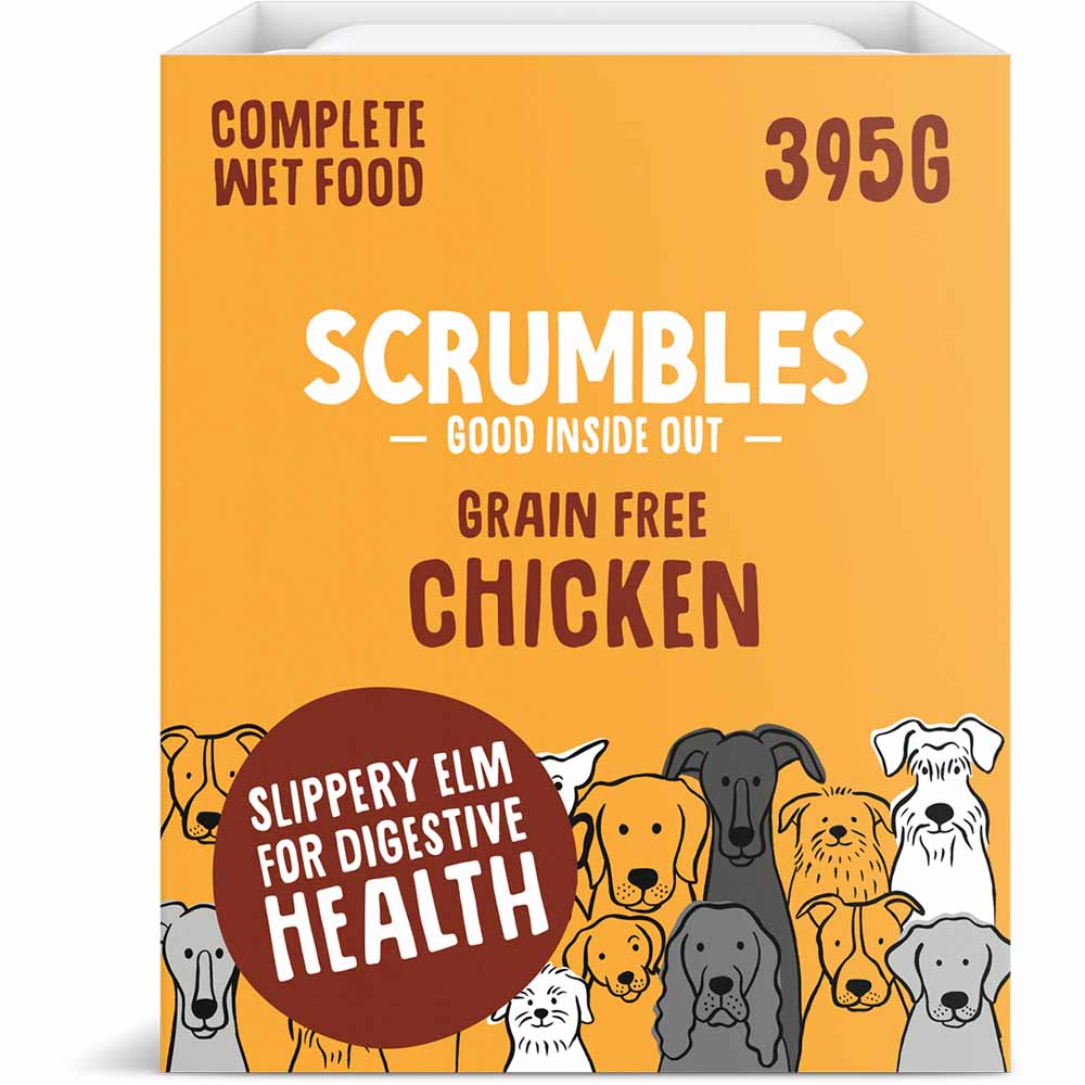 Scrumbles Wet Dog Food Chicken 395g Image 1