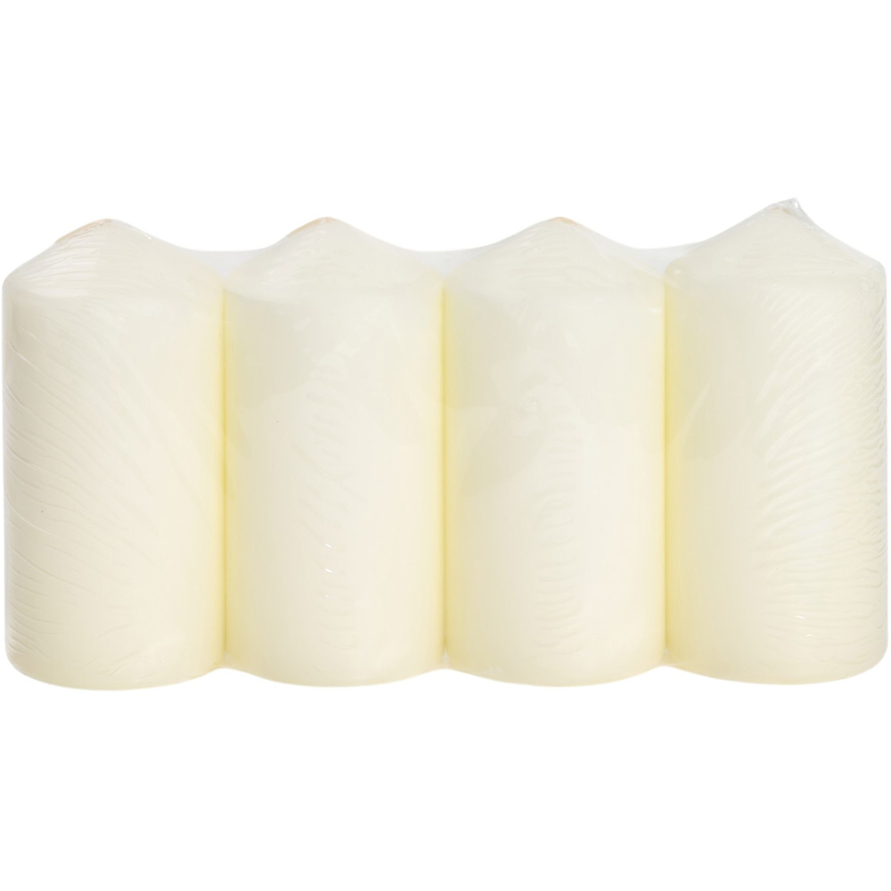 Pack of 4 Church Candles White Image 1