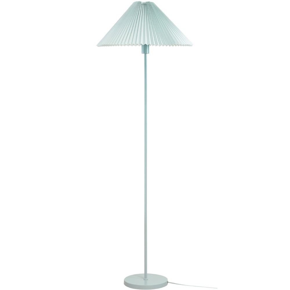 ValueLights Akira Blue Pleated Shade LED Floor Lamp Image 1