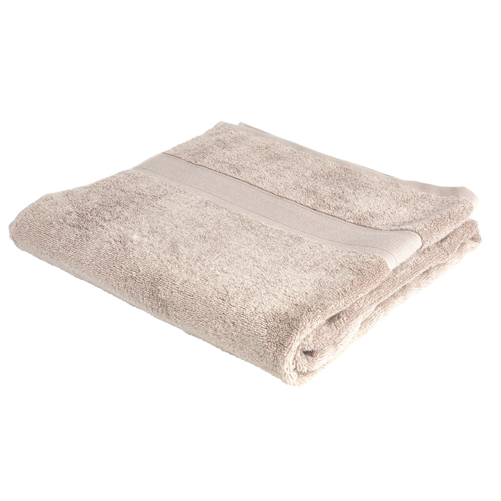 Wilko Supersoft Natural Bath Towel Image 1