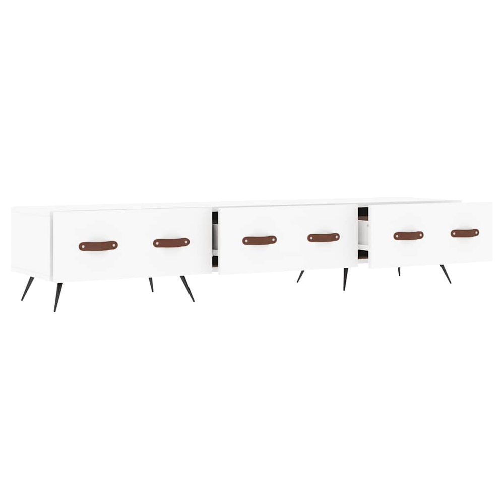 vidaXL 3 Drawer White TV Cabinet Image 6