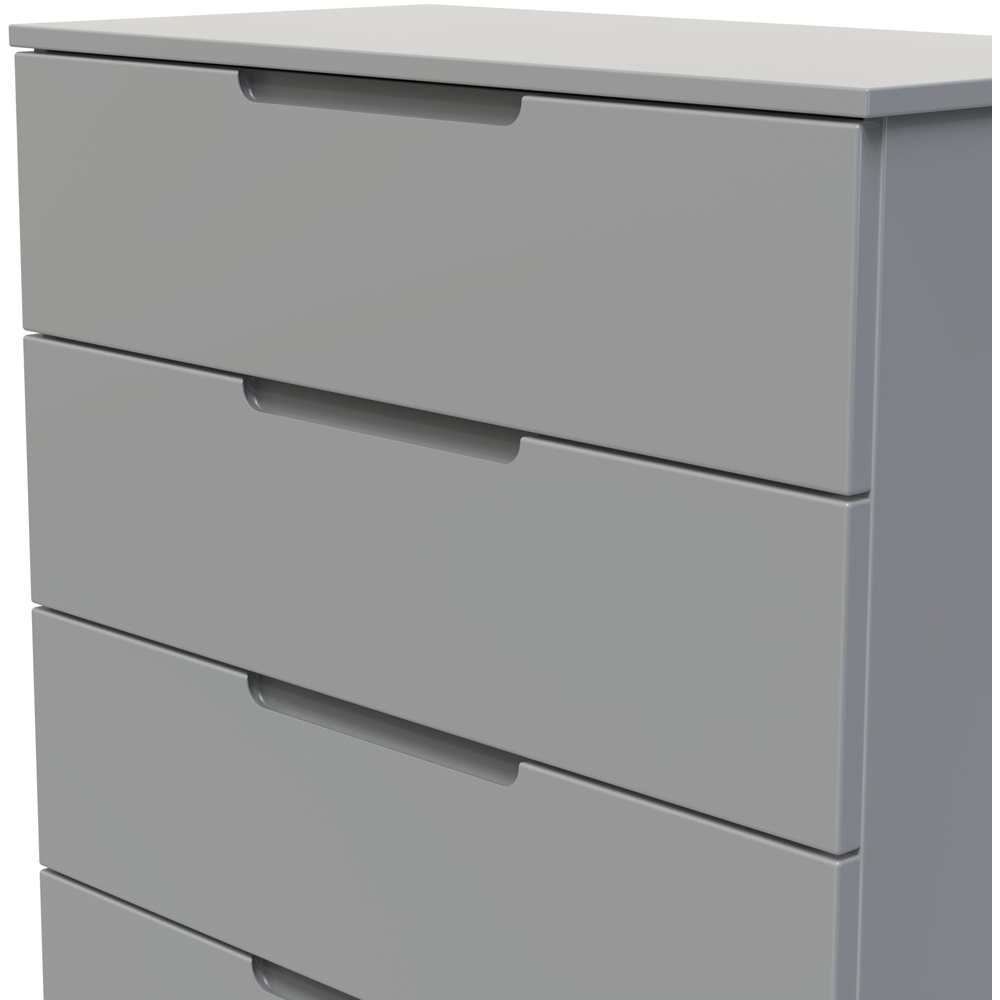 Crowndale Milan 5 Drawer Dusk Grey Chest of Drawers Ready Assembled Image 5