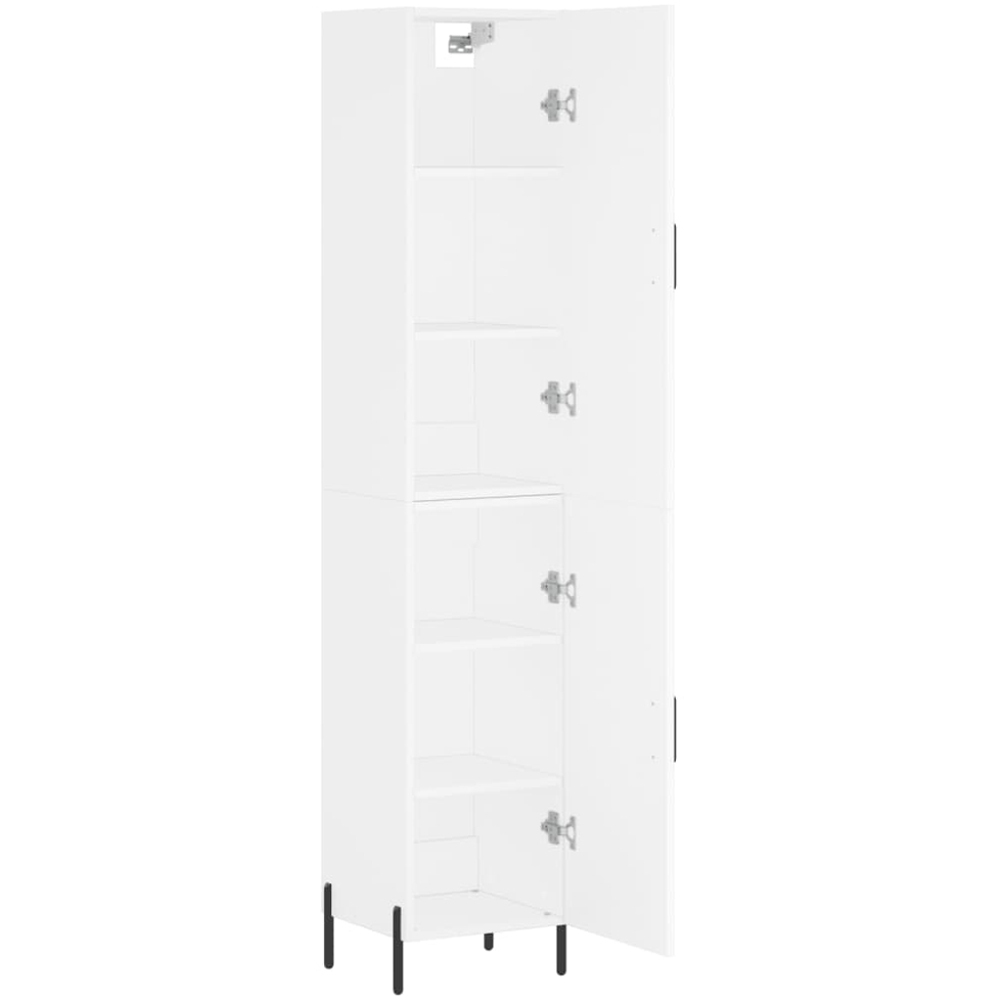 vidaXL 2 Door White Highboard Image 4