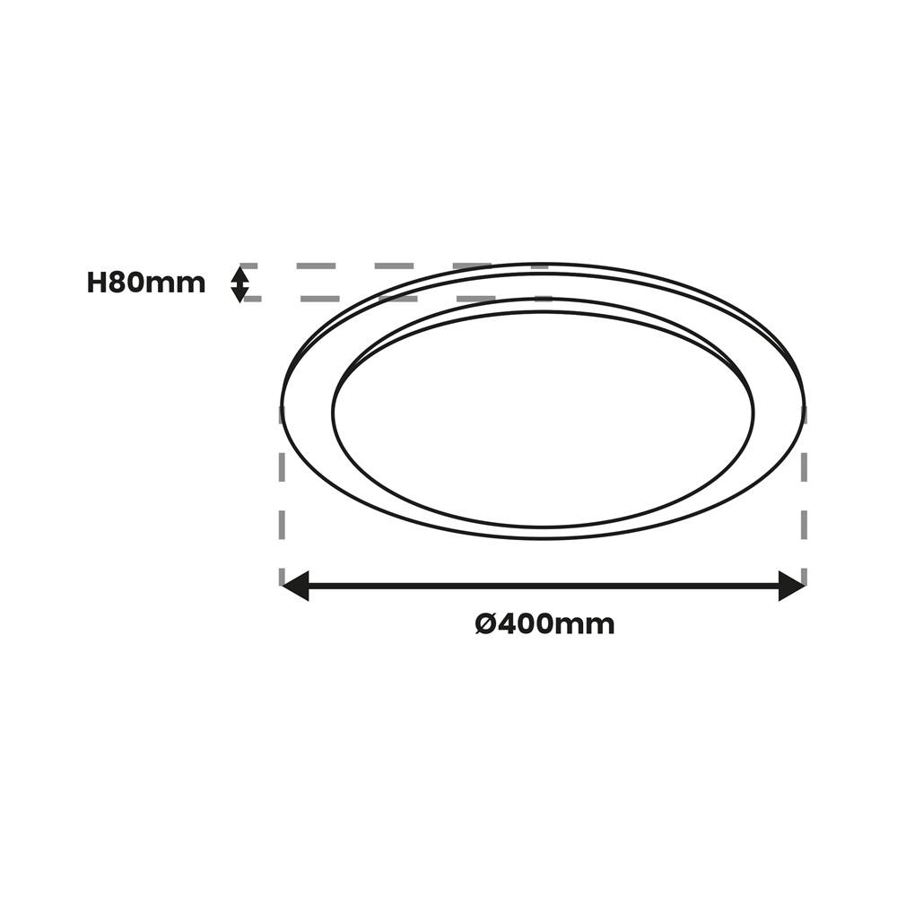 Milagro Ontario White Ceiling Lamp 230V Image 3