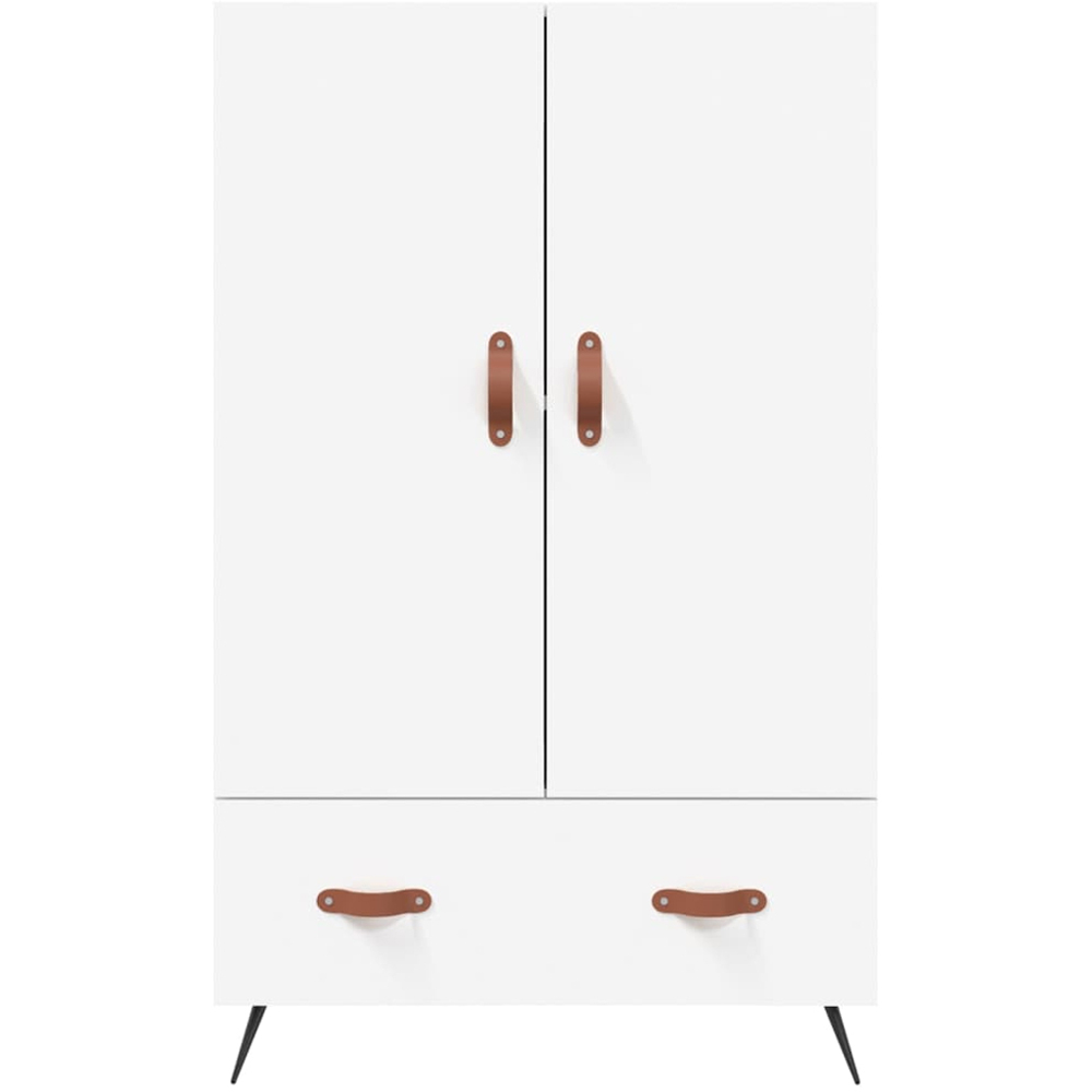 vidaXL 2 Door Single Drawer White Highboard Image 6