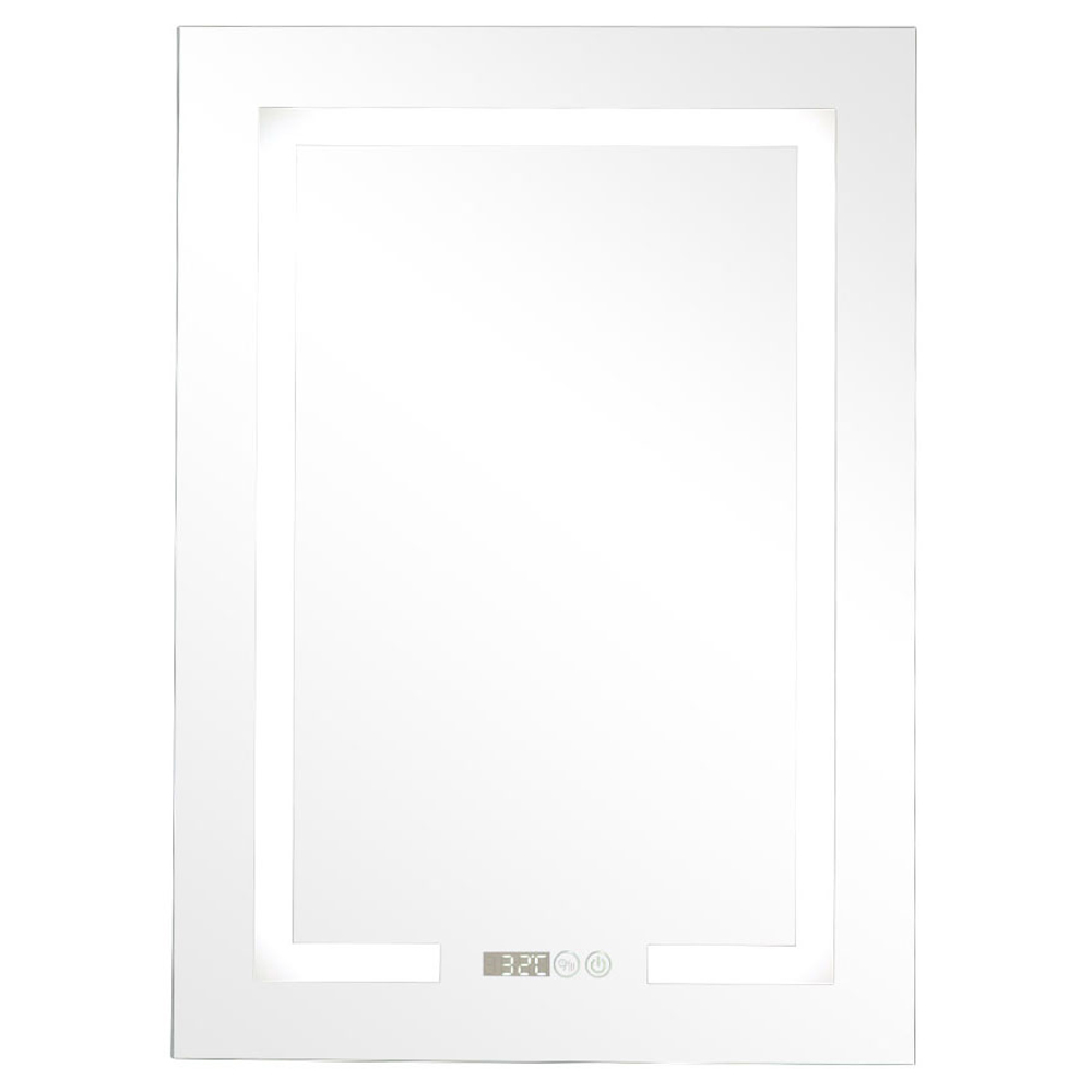 Living and Home White Single Door Frameless LED Mirror  Bathroom Cabinet Image 3