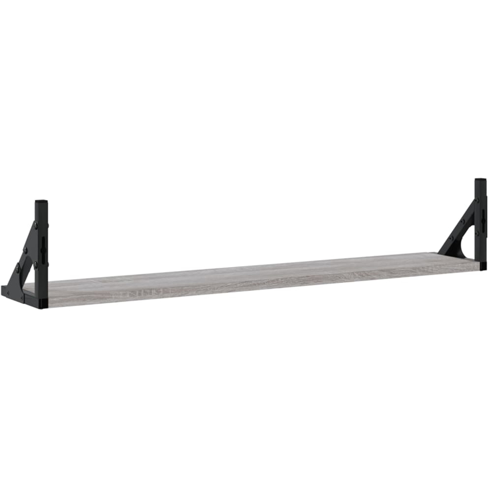 vidaXL Grey Wall Mounted Wall Shelf 2 Pack Image 6