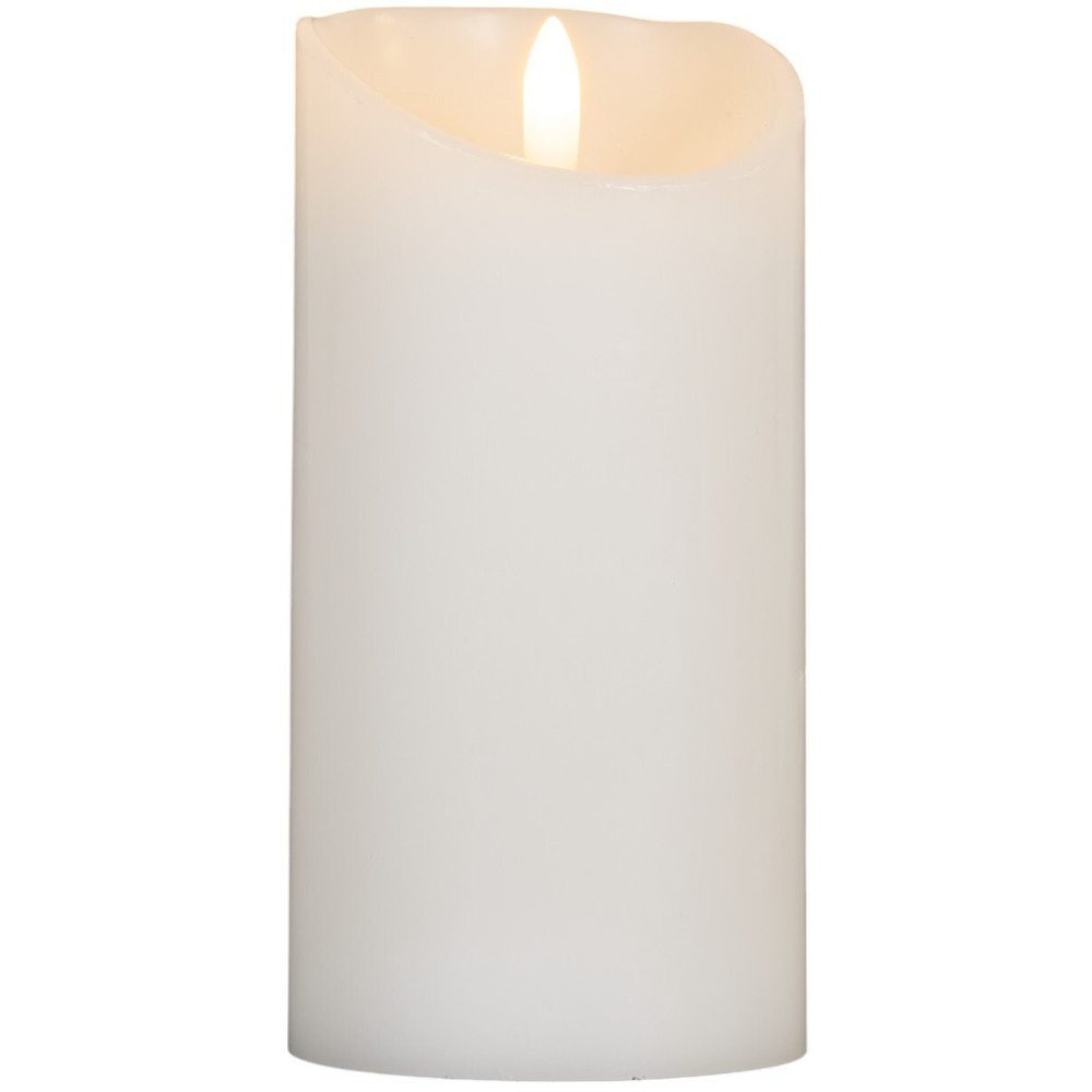 Cosy Cotton LED Pillar Candle - White / 15cm Image 3