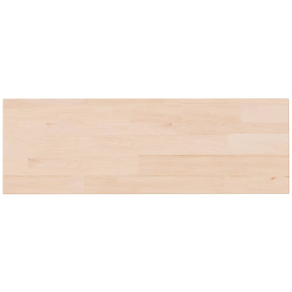 vidaXL 60 x 20 x 1.5cm Untreated Solid Oak Wooden Wall Shelf Image 2