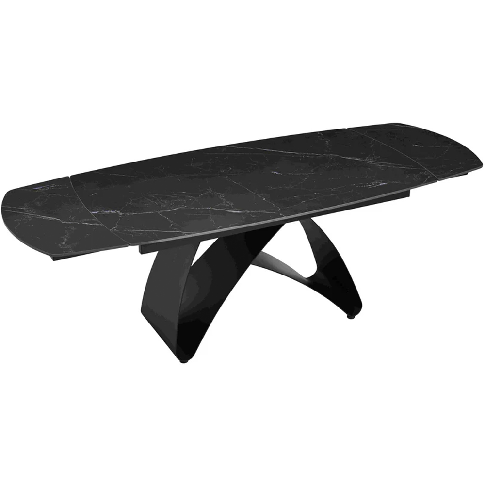 DS Living Maelis 6 Seater Dining Table Black and Grey Intertwined Stone Image 2