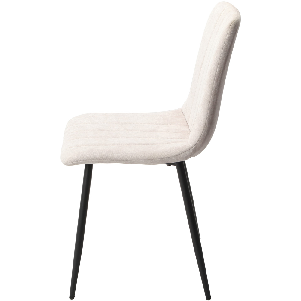 Core Products Aspen Set of 2 Natural and Black Straight Stitch Dining Chair Image 8