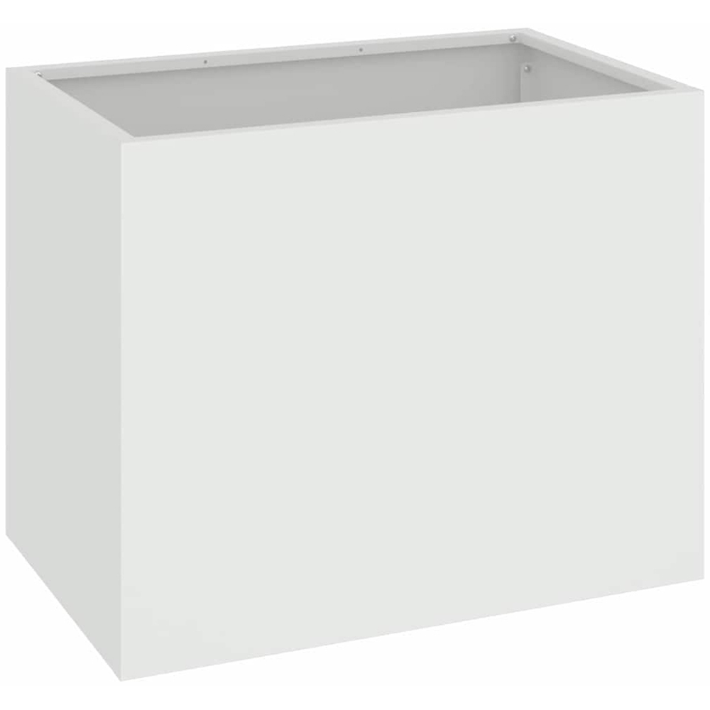 vidaXL White Cold Rolled Steel Garden Decor 40 x 50 x 32cm Image 1