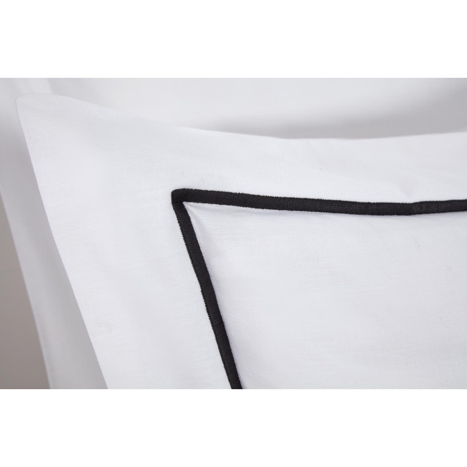 Oxford Bamboo Duvet Cover and Pillowcase Set - White / King Image 3