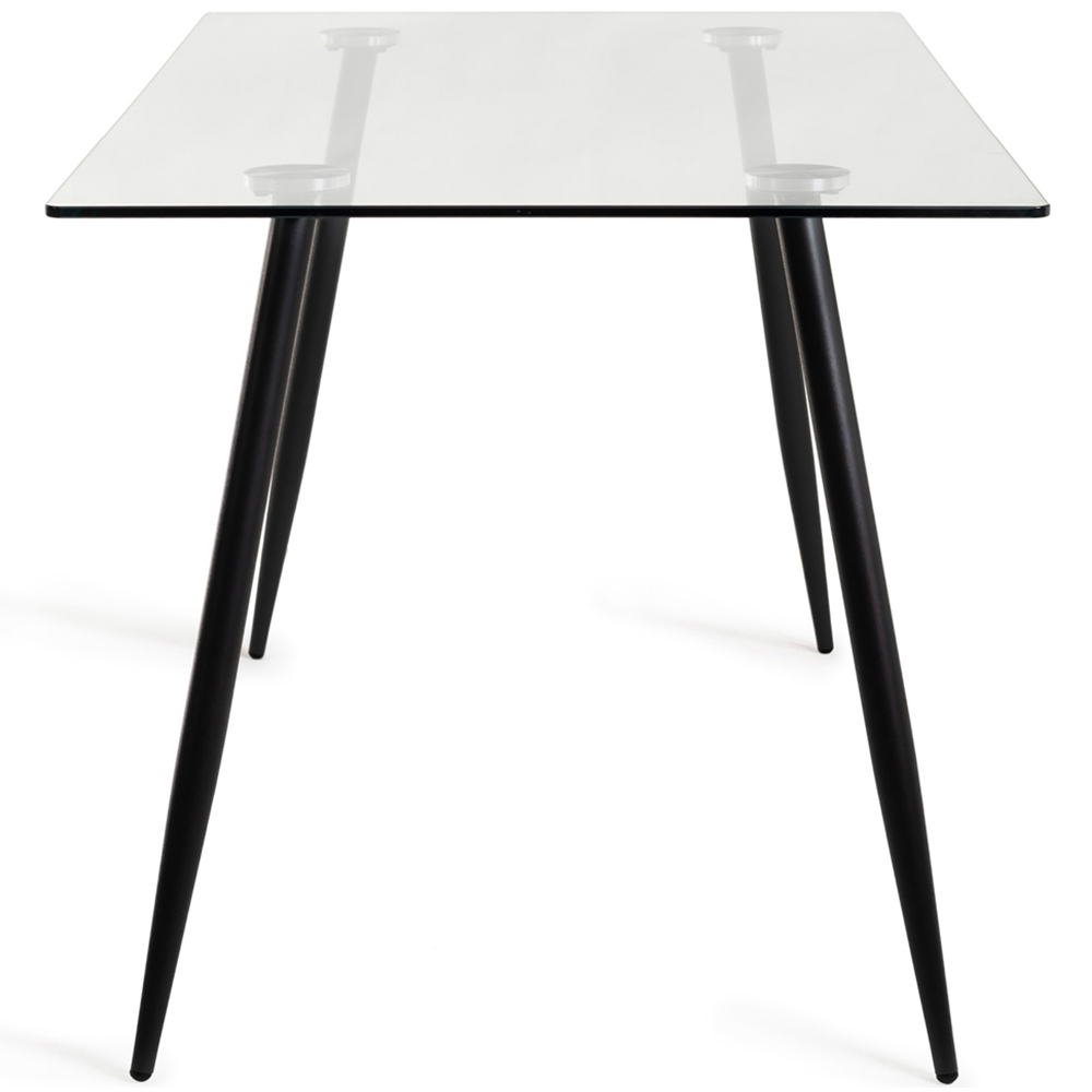 Bentley Designs Martini 6 Seater Clear Tempered Glass Dining Table Image 4
