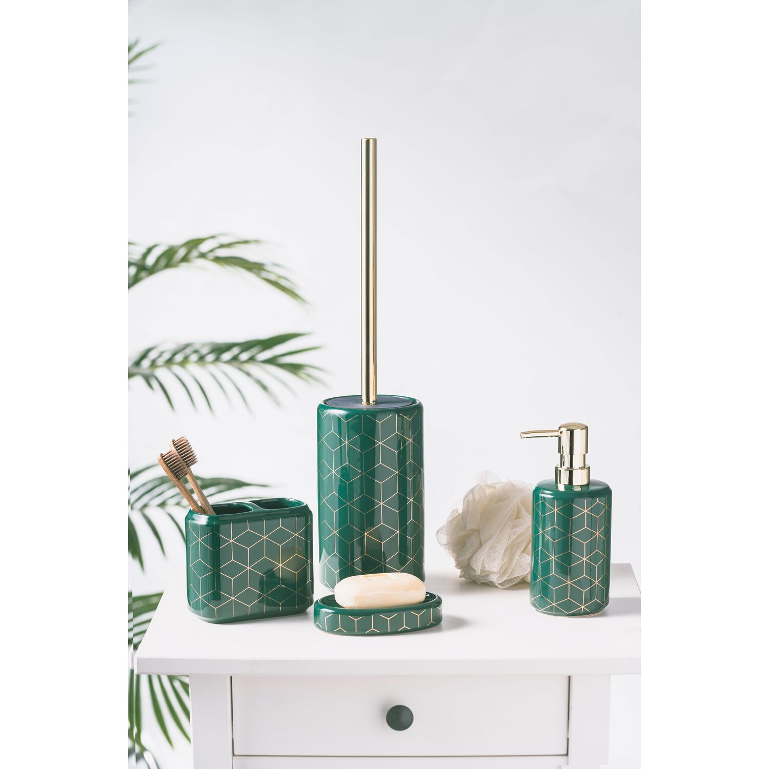 Ashley Emerald Toothbrush Holder Image 3