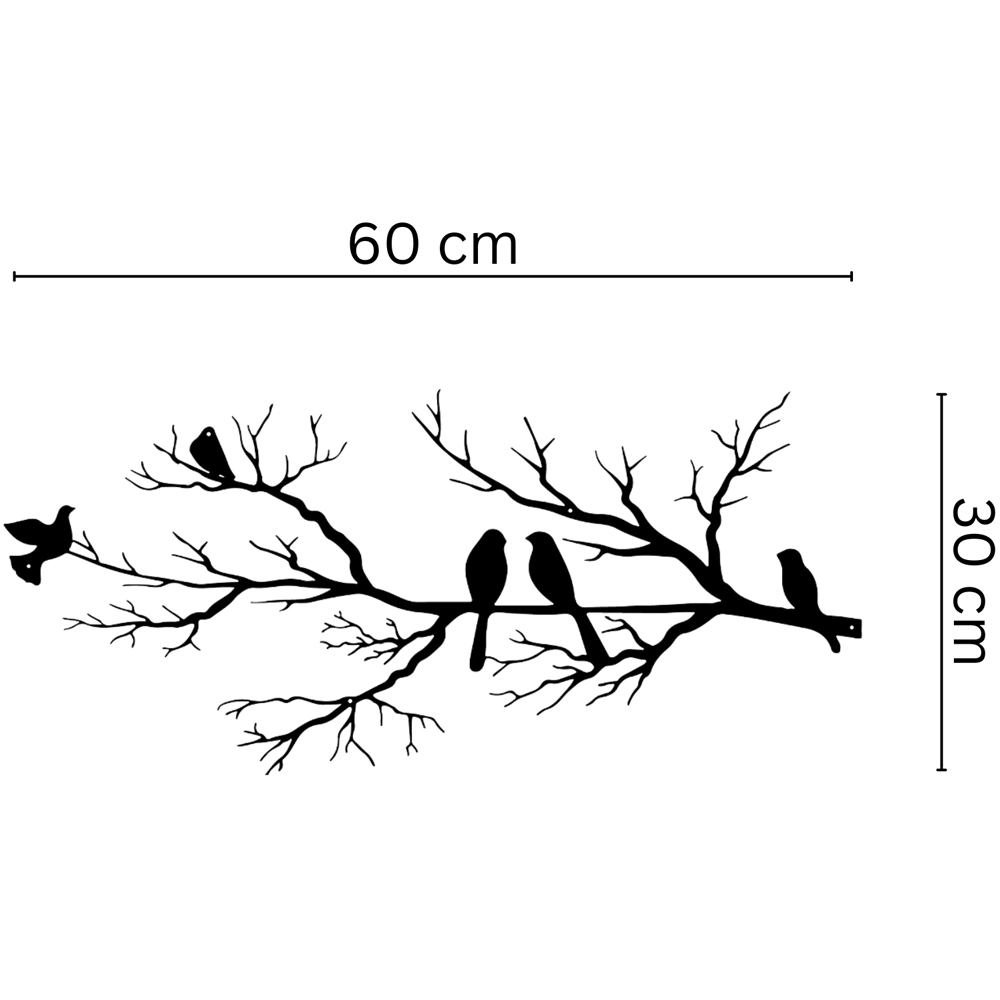 Decortie Birds on Branch Metal Line Art Wall Decor Image 5