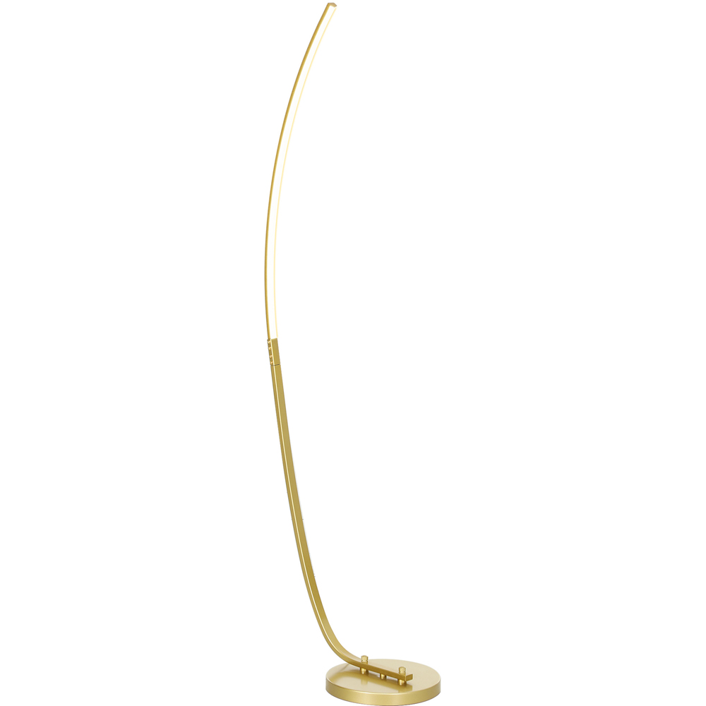 Portland Gold Tone Arched LED Strip Floor Lamp Image 1
