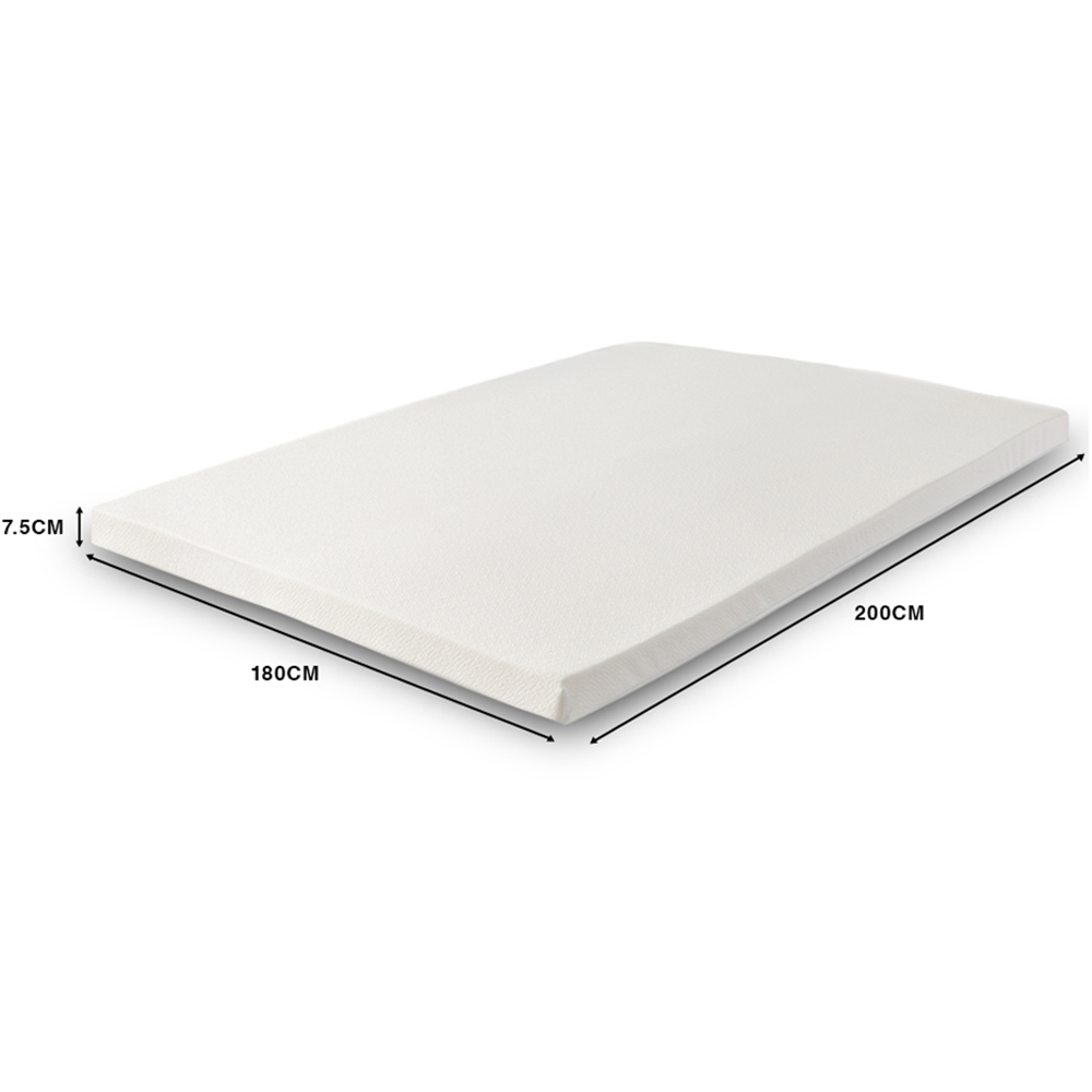 Starlight Beds Super King Size Memory Foam Mattress Topper with Elastic Straps 3 inch Image 5