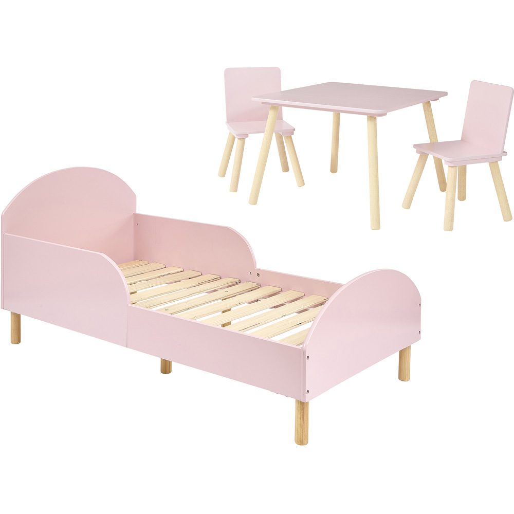 Liberty House Toys Pink Toddler Bed with Table and Chairs Set Image 2