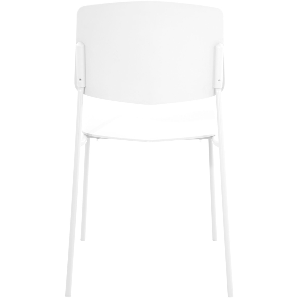 Core Products Academy Set of 2 White Plastic Kitchen Chair Image 6
