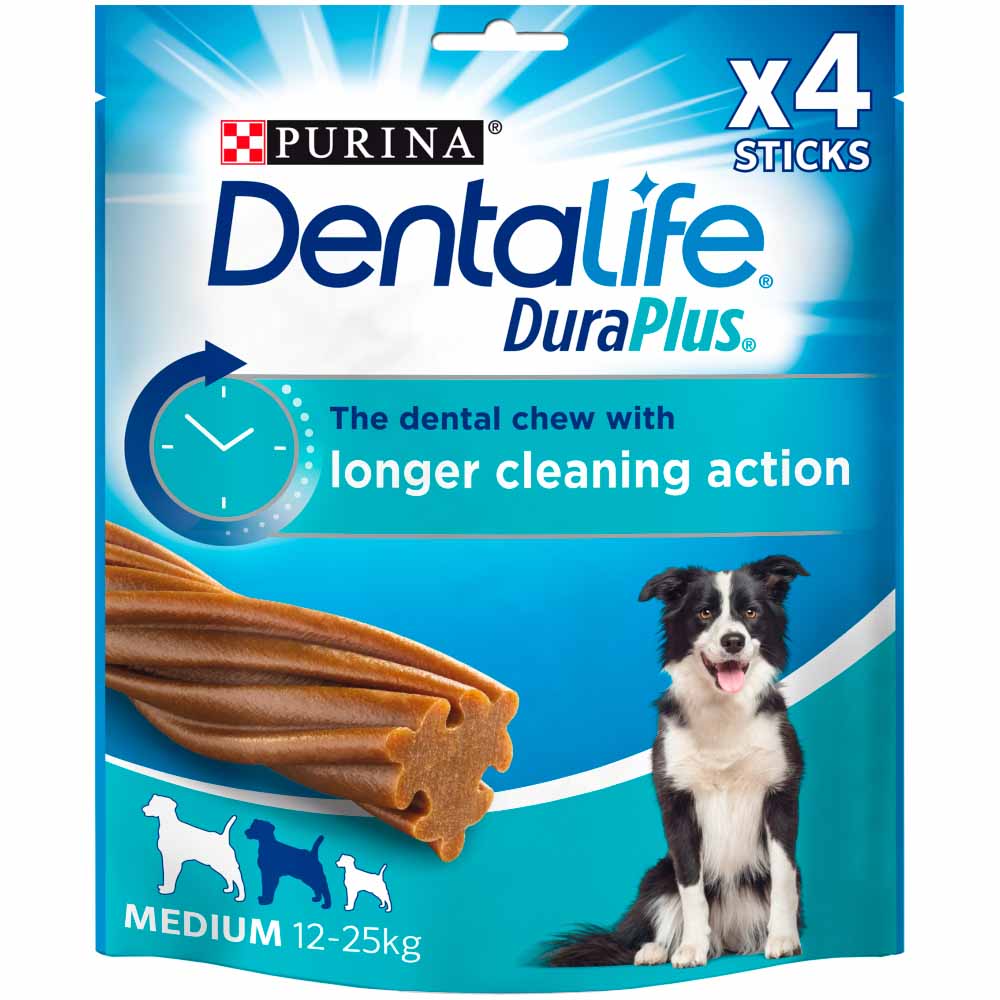 Dentalife DuraPlus Dental Chew Medium Dog Treat 4 Stick Image 1