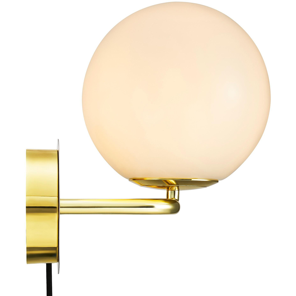 Nordlux Shapes Brass Opal Glass Shade Wall Light Image 6