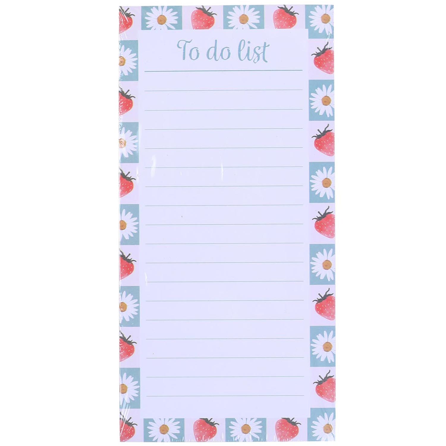 Strawberry Magnetic To Do List Pad Image