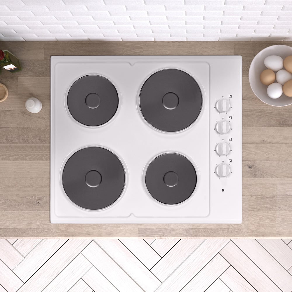 Statesman ESH630WH White Solid Plate Hob Image 2