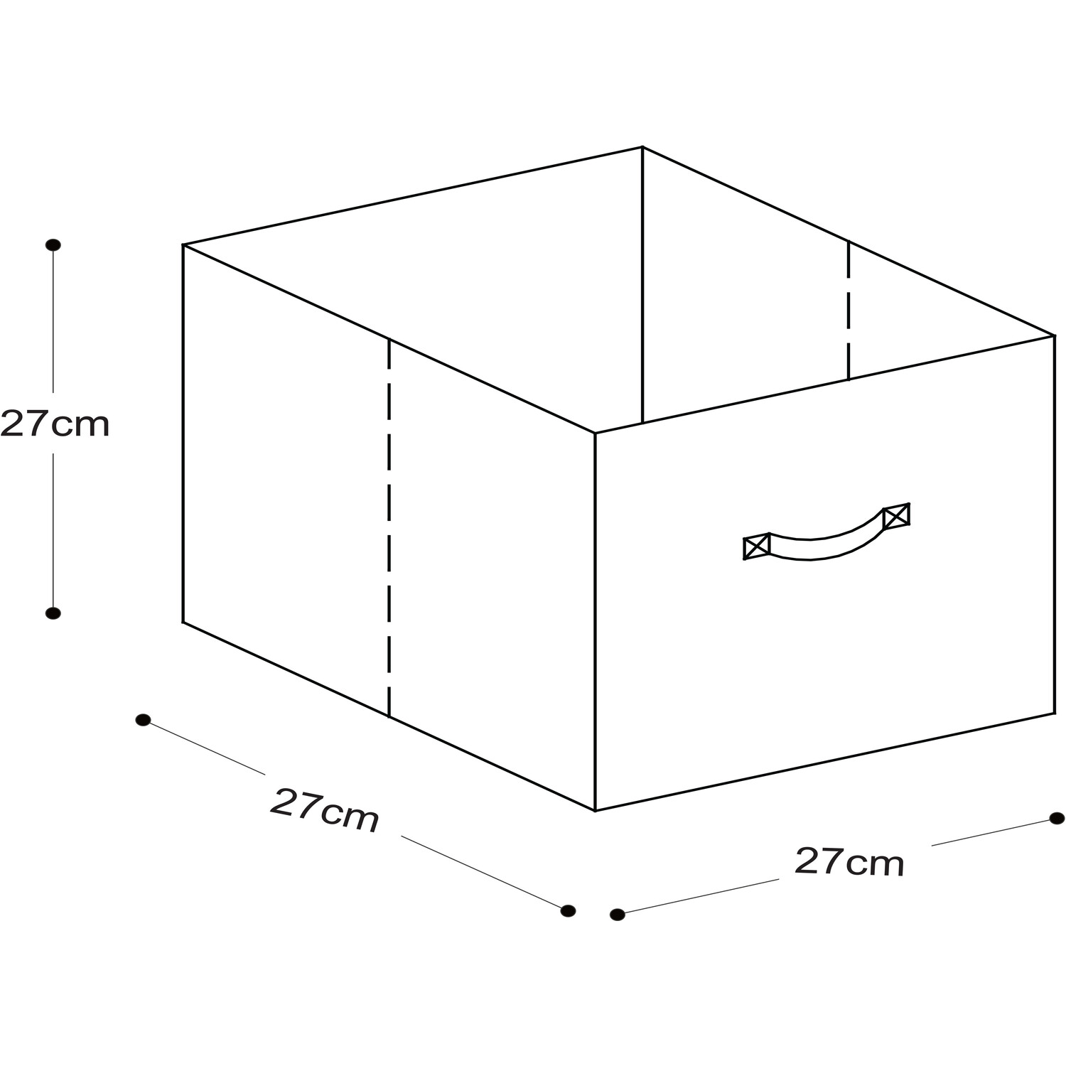 Black Storage Cube Image 2