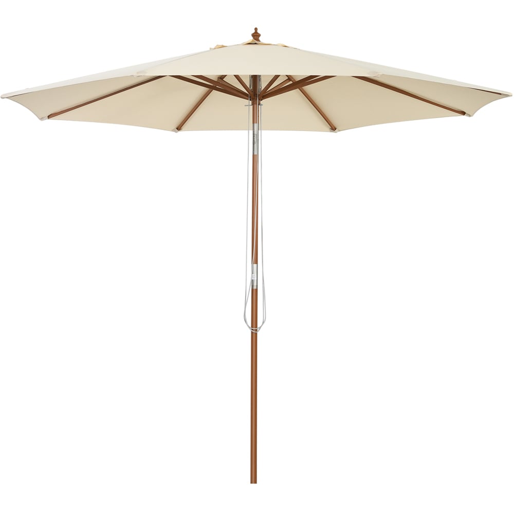Costway Wooden Tilt Parasol with 8 Ribs 3m Image 1