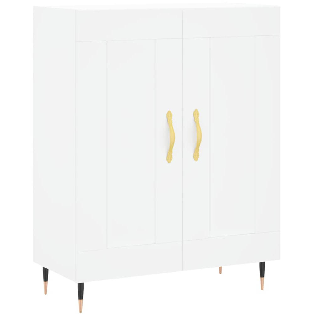 vidaXL 2 Door 3 Shelf White Highboard Image 6