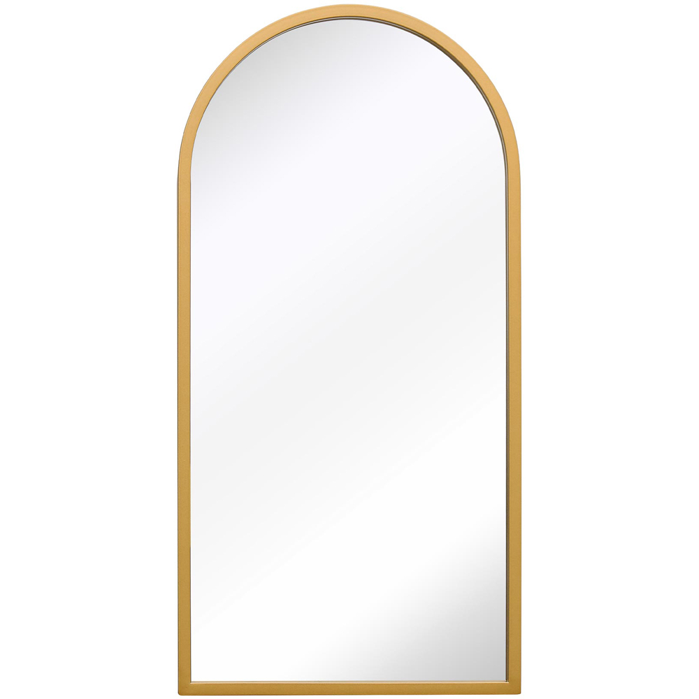 MirrorOutlet The Arcus Gold Framed Arched Garden Wall Mirror 80 x 40cm Image 1