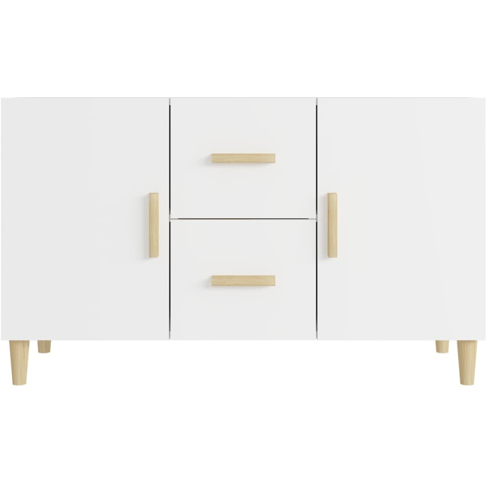 vidaXL 2 Door 2 Drawer White Sideboard Image 3