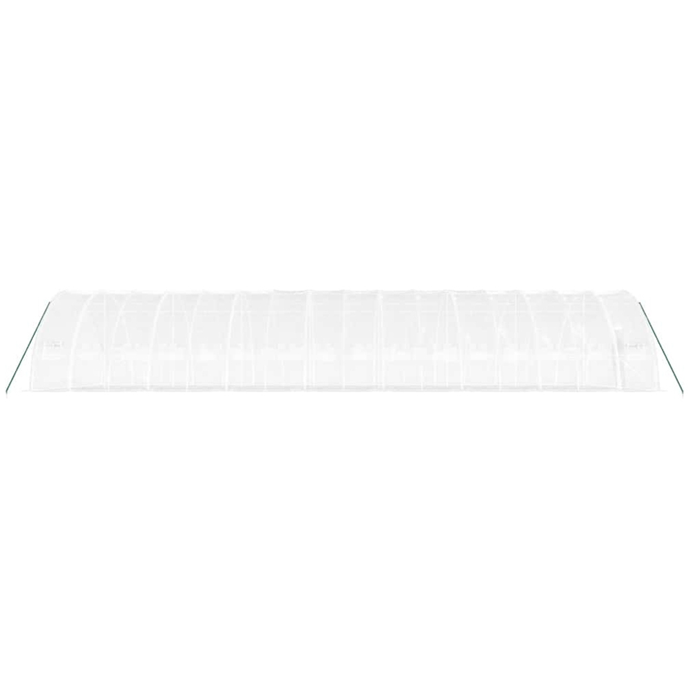 vidaXL White Polyethylene Galvanised Steel Frame 52.4 x 19.6ft Greenhouse Image 4