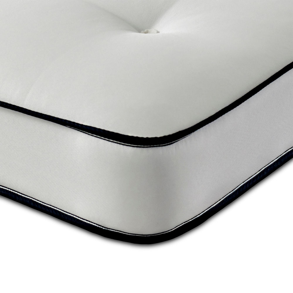 Extreme Comfort Small Single Blue and White Tufted Open Coil Spring Mattress Image 3