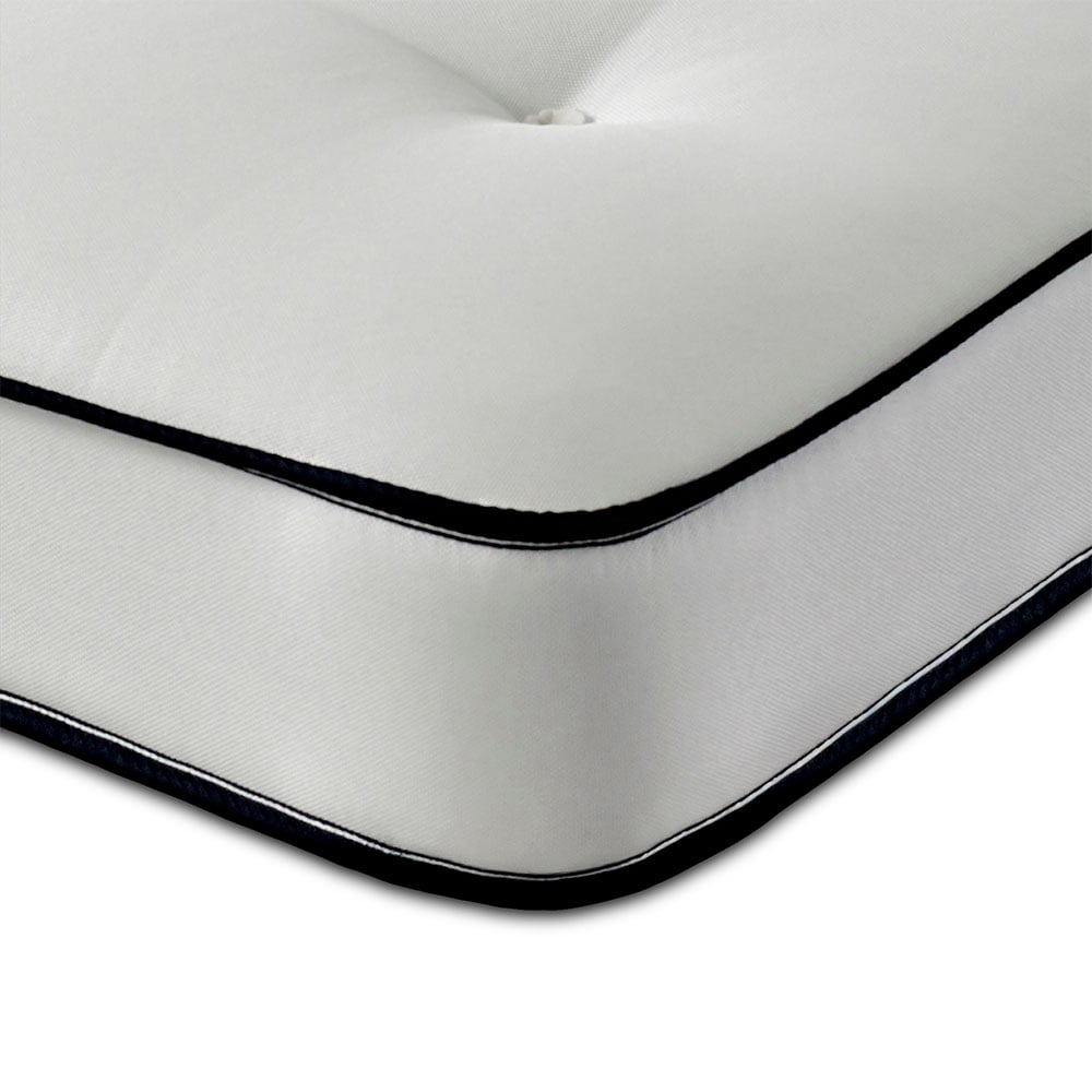 Extreme Comfort Single Blue and White Tufted Open Coil Spring Mattress Image 3