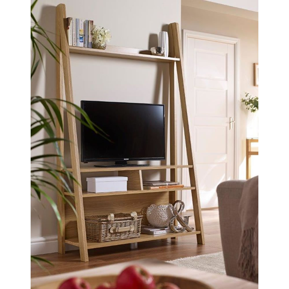 Wilko Oak Effect Scandinavia Ladder Corner Unit Wilko