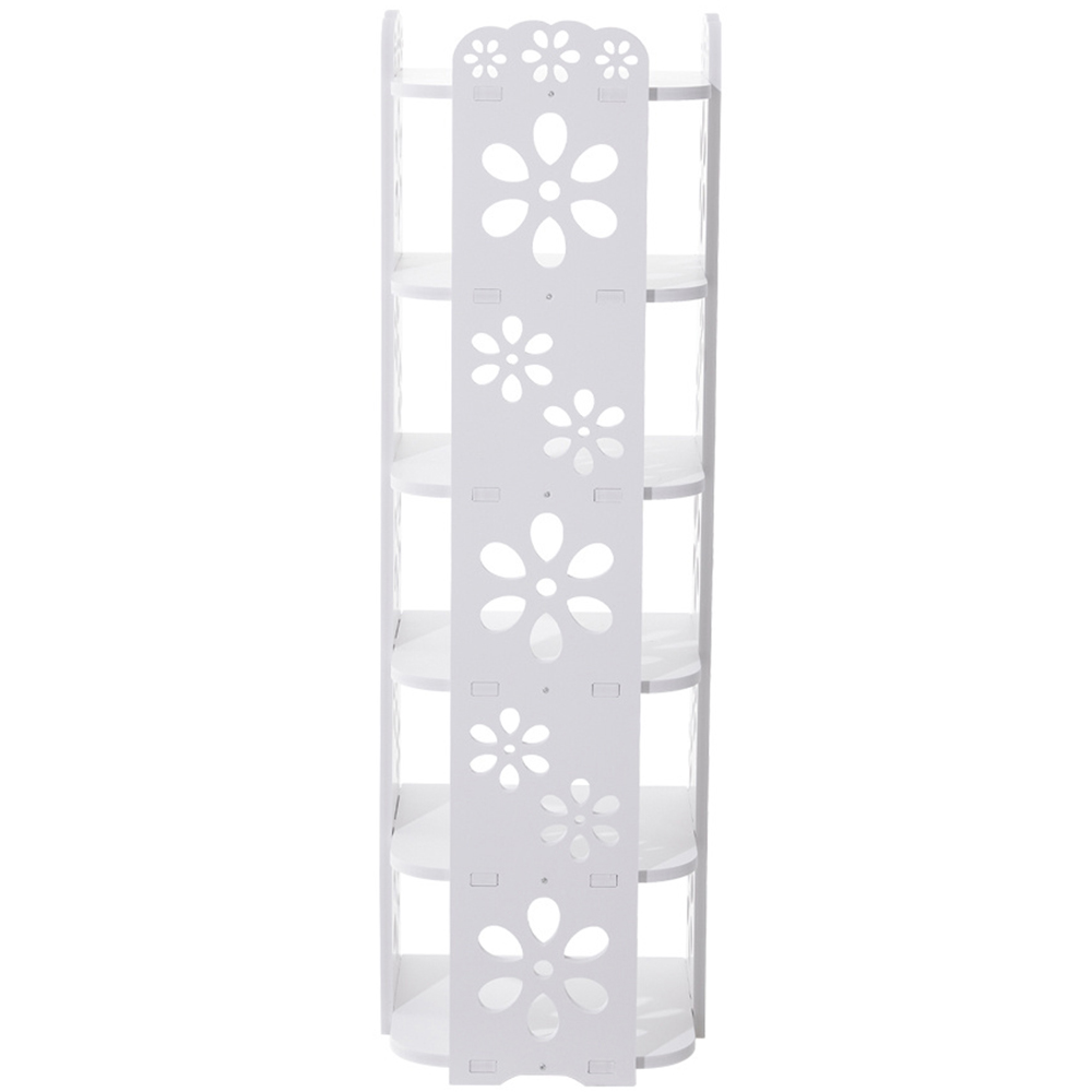H&O Direct 6 Tier White Open Shoe Rack Image 3